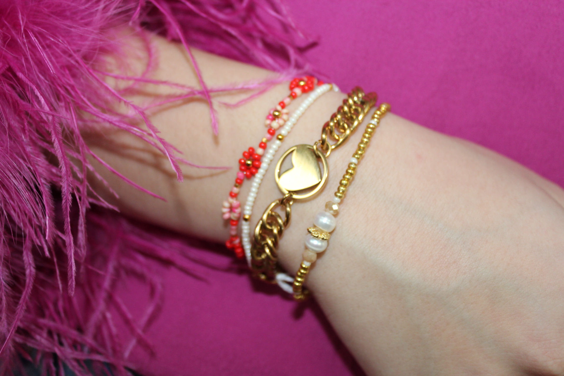 Kralen armband met zoetwaterparels - Afbeelding 3